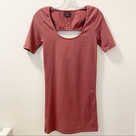 Obey Striped Bodycon Mini Dress - Size Small - Picture 1 of 6